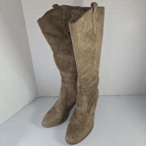 Cato Chunky‎ Heel Light Brown Zipper Sides Size 10M